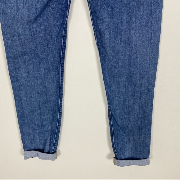 7FAM 7 FOR ALL MANKIND Josefina Skinny Boyfriend Jeans Distressed Size 26 Cuffed - Picture 7 of 9